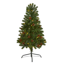 Load image into Gallery viewer, 4' Rocky Mountain Spruce Artificial Christmas Tree w/ Pinecones
