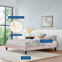 Load image into Gallery viewer, Reign Performance Velvet Twin Platform Bed Frame by Modway
