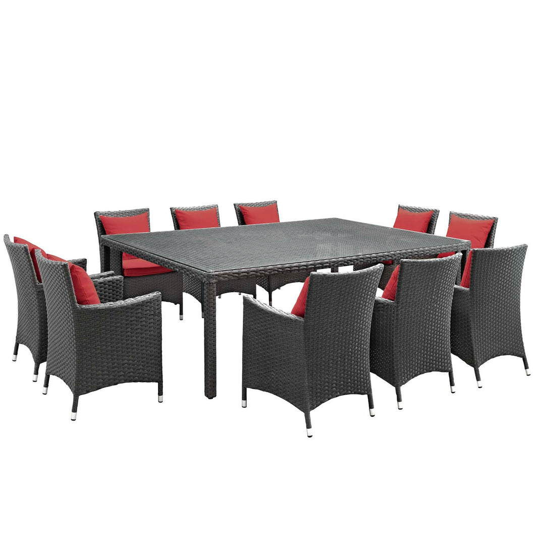 Sojourn 11 Piece Outdoor Patio Sunbrella¨ Dining Set by Modway