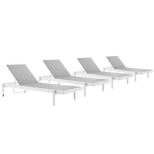 Load image into Gallery viewer, Charleston Outdoor Patio Aluminum Chaise Lounge Chair Set of 4 by Modway
