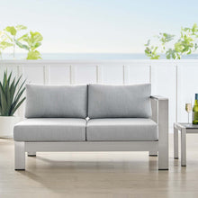 Load image into Gallery viewer, Shore Sunbrella¨ Fabric Aluminum Outdoor Patio Right-Arm Loveseat by Modway
