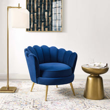 Load image into Gallery viewer, Admire Scalloped Edge Performance Velvet Accent Armchair by Modway
