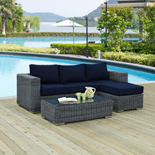 Load image into Gallery viewer, Summon 3 Piece Outdoor Patio Sunbrella¨ Sectional Set by Modway
