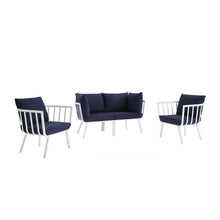 Load image into Gallery viewer, Riverside 4 Piece Outdoor Patio Aluminum Set by Modway
