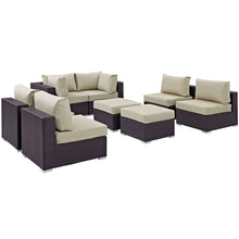 Load image into Gallery viewer, Convene 8 Piece Outdoor Patio Sectional Set by Modway
