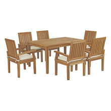 Load image into Gallery viewer, Marina 7 Piece Outdoor Patio Teak Dining Set by Modway
