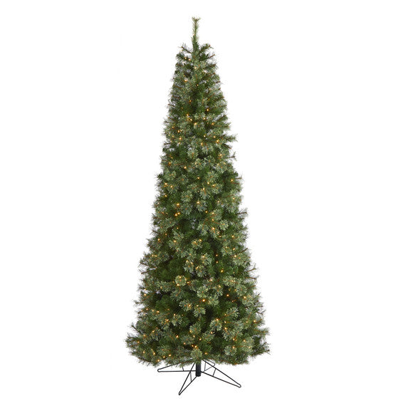 9' Cashmere Slim Artificial Christmas Tree with 550 Warm White Lights