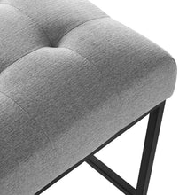 Load image into Gallery viewer, Privy Black Stainless Steel Upholstered Fabric Counter Stool by Modway
