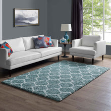 Load image into Gallery viewer, Solvea Moroccan Trellis 5x8 Shag Area Rug by Modway
