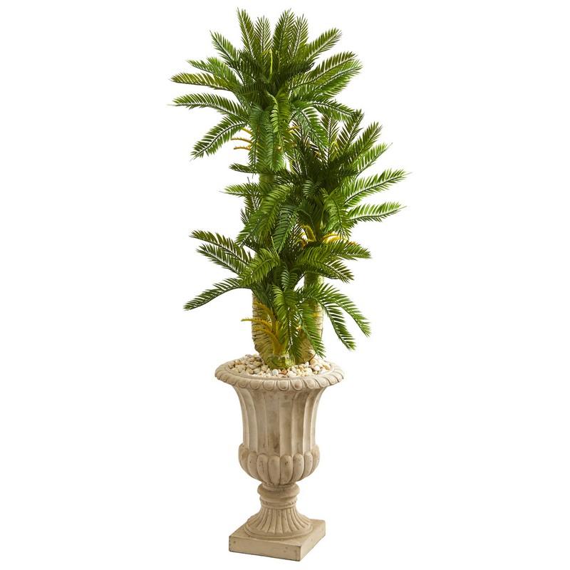 5' Triple Cycas Artificial Plant in Urn