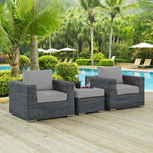 Load image into Gallery viewer, Summon 3 Piece Outdoor Patio Sunbrella¨ Sectional Set by Modway
