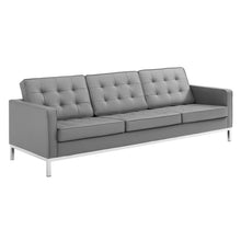 Load image into Gallery viewer, Loft Tufted Upholstered Faux Leather Sofa and Armchair Set by Modway
