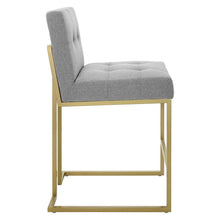 Load image into Gallery viewer, Privy Gold Stainless Steel Upholstered Fabric Counter Stool by Modway
