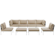 Load image into Gallery viewer, Harmony 8 Piece Outdoor Patio Aluminum Sectional Sofa Set by Modway
