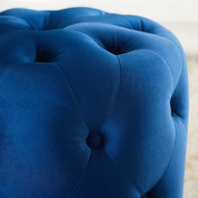 Load image into Gallery viewer, Amour Tufted Button Round Performance Velvet Ottoman by Modway

