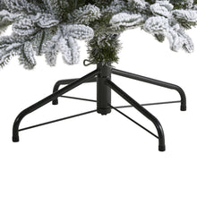 Load image into Gallery viewer, 7&#39; Flocked North Carolina Fir Artificial Christmas Tree w550 Warm White Lights
