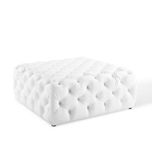 Load image into Gallery viewer, Amour Tufted Button Large Square Faux Leather Ottoman by Modway
