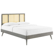Load image into Gallery viewer, Kelsea Cane and Wood Full Platform Bed With Splayed Legs by Modway
