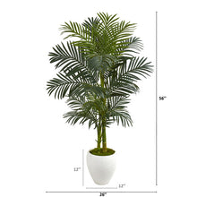 Load image into Gallery viewer, 56&quot; Golden Cane Artificial Palm Tree in White Planter
