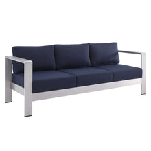 Load image into Gallery viewer, Shore 4 Piece Sunbrella¨ Fabric Outdoor Patio Aluminum Set by Modway
