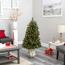Load image into Gallery viewer, 4.5' West Virginia Mountain Pine Artificial Christmas Tree w/ 100 Clear Lights
