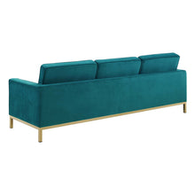 Load image into Gallery viewer, Loft Gold Stainless Steel Leg Performance Velvet Sofa by Modway
