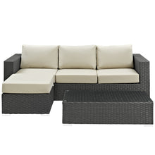 Load image into Gallery viewer, Sojourn 3 Piece Outdoor Patio Sunbrella¨ Sectional Set by Modway
