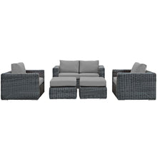 Load image into Gallery viewer, Summon 5 Piece Outdoor Patio Sunbrella¨ Sectional Set by Modway
