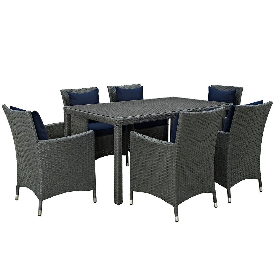 Sojourn 7 Piece Outdoor Patio Sunbrella¨ Dining Set by Modway