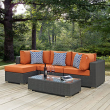 Load image into Gallery viewer, Sojourn 5 Piece Outdoor Patio Sunbrella¨ Sectional Set by Modway
