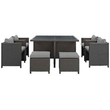 Load image into Gallery viewer, Sojourn 9 Piece Outdoor Patio Sunbrella¨ Dining Set by Modway
