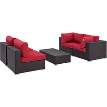 Load image into Gallery viewer, Convene 5 Piece Outdoor Patio Sectional Set by Modway
