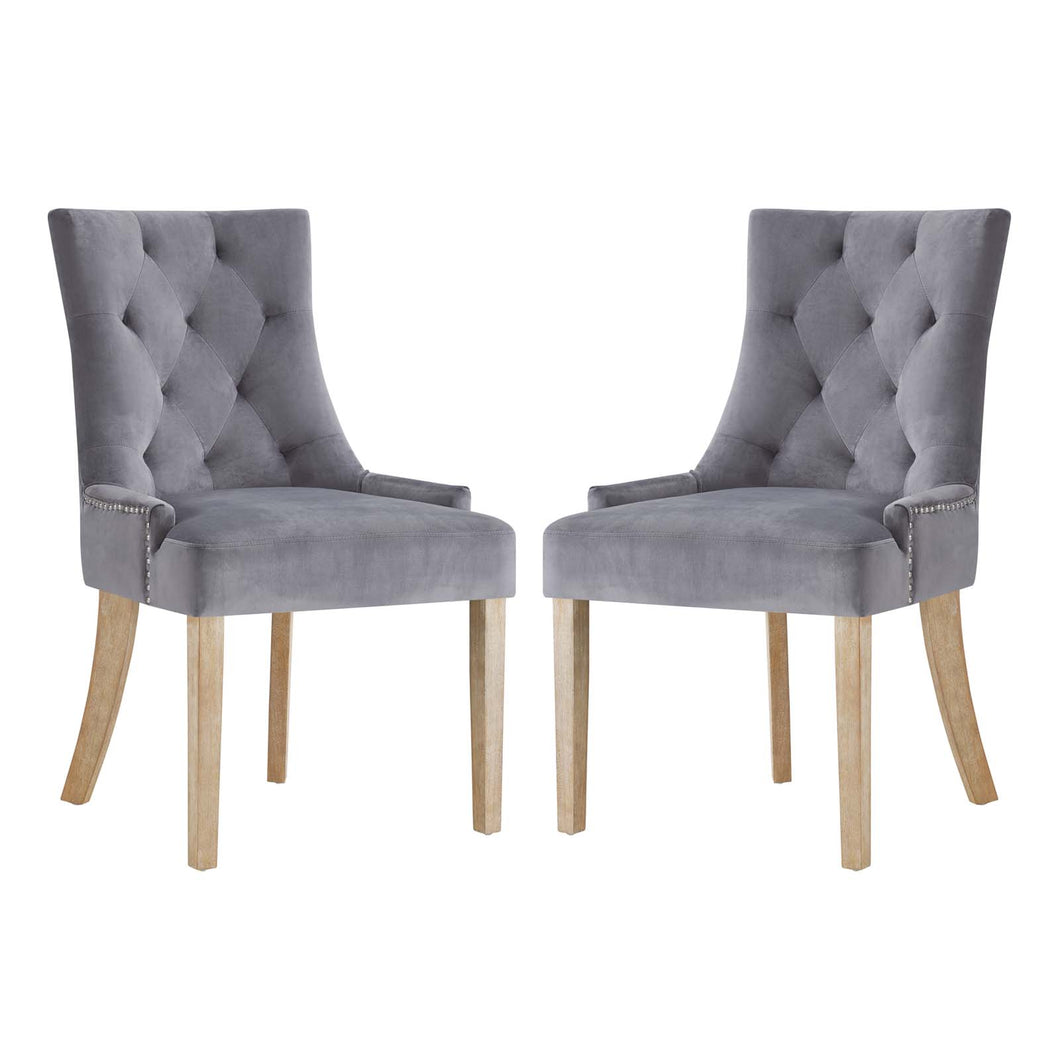 Pose Performance Velvet Dining Chair Set of 2 by Modway