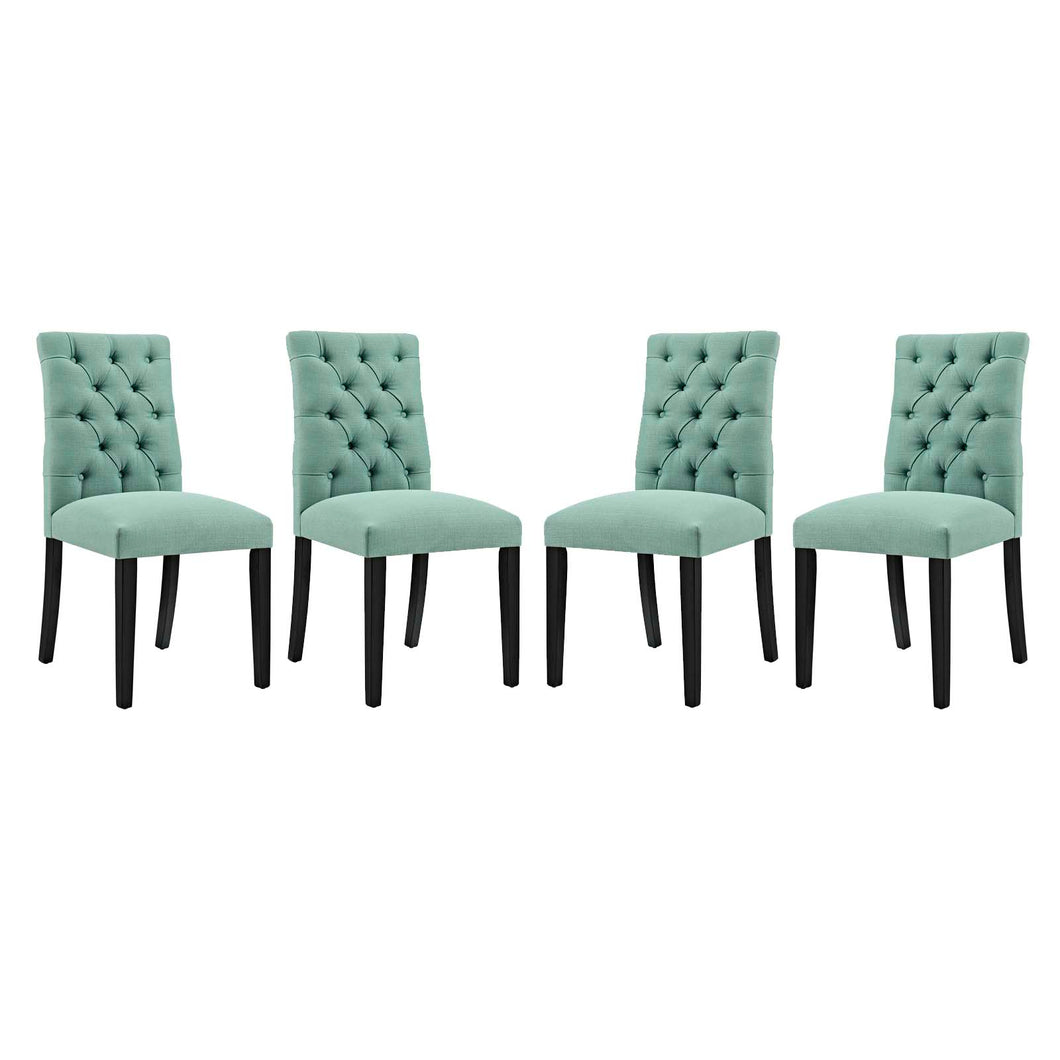 Duchess Fabric Dining Chair Set of 4 by Modway