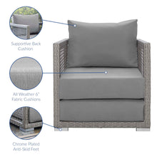 Load image into Gallery viewer, Aura 3 Piece Outdoor Patio Wicker Rattan Set by Modway
