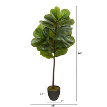 Load image into Gallery viewer, 46&quot; Fiddle Leaf Artificial Tree (Real Touch)
