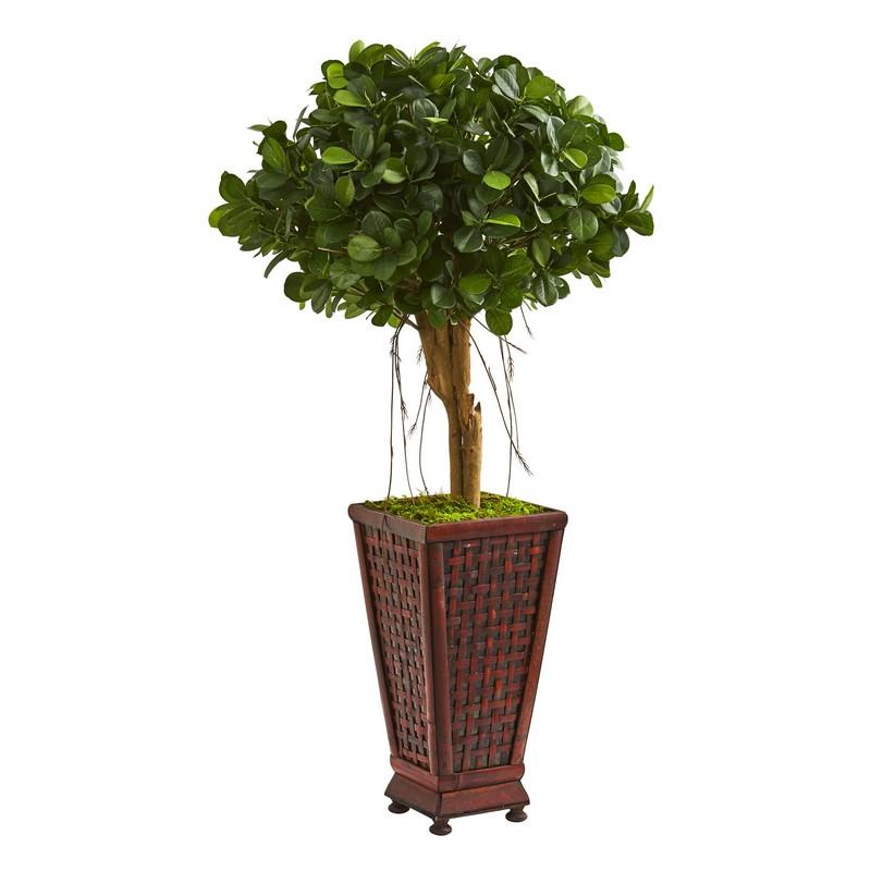 3.5' Ficus Artificial Tree in Classic Decorative Planter