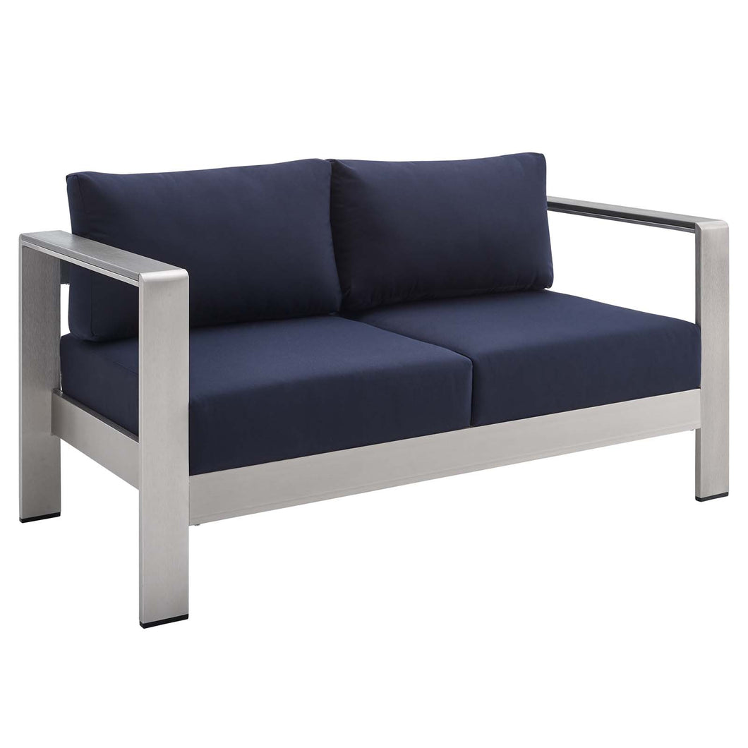 Shore Sunbrella¨ Fabric Aluminum Outdoor Patio Loveseat by Modway