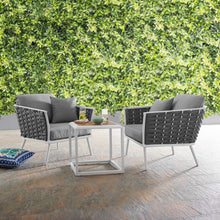 Load image into Gallery viewer, Stance 3 Piece Outdoor Patio Aluminum Sectional Sofa Set by Modway
