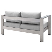 Load image into Gallery viewer, Shore 4 Piece Sunbrella¨ Fabric Outdoor Patio Aluminum Set by Modway

