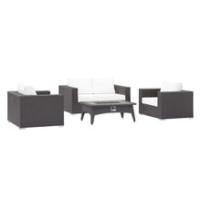 Load image into Gallery viewer, Convene 4 Piece Set Outdoor Patio with Fire Pit by Modway
