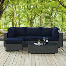 Load image into Gallery viewer, Sojourn 5 Piece Outdoor Patio Sunbrella¨ Sectional Set by Modway
