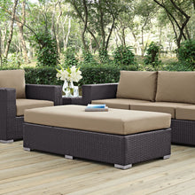 Load image into Gallery viewer, Convene Outdoor Patio Fabric Rectangle Ottoman by Modway
