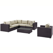 Load image into Gallery viewer, Convene 7 Piece Outdoor Patio Sectional Set by Modway
