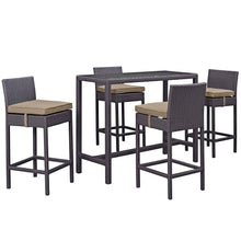 Load image into Gallery viewer, Convene 5 Piece Outdoor Patio Pub Set by Modway
