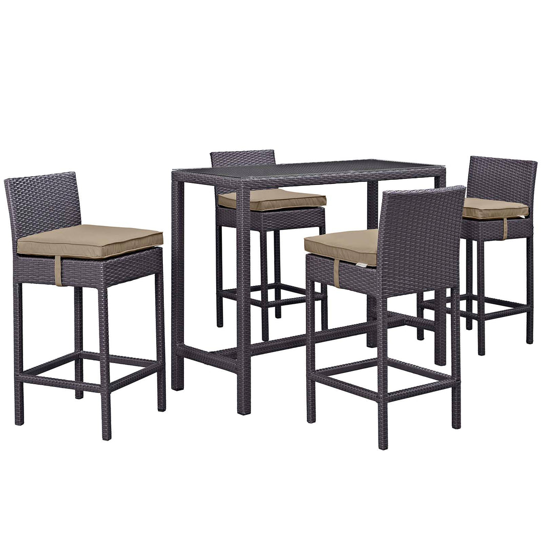 Convene 5 Piece Outdoor Patio Pub Set by Modway