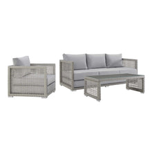 Load image into Gallery viewer, Aura 3 Piece Outdoor Patio Wicker Rattan Set by Modway
