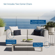 Load image into Gallery viewer, Saybrook 2-Piece Outdoor Patio Upholstered Sectional Sofa Loveseat by Modway
