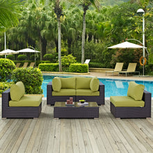 Load image into Gallery viewer, Convene 5 Piece Outdoor Patio Sectional Set by Modway
