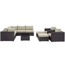 Load image into Gallery viewer, Convene 10 Piece Outdoor Patio Sectional Set by Modway
